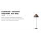Lampi decorative si solare - Lampa de podea iluminat exterior decorativ SAIGON 195/W70 gri/maro