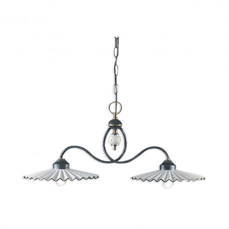 Pendule, Lustre suspendate - Lustra cu 2 brate design clasic realizat manual L'AQUILA