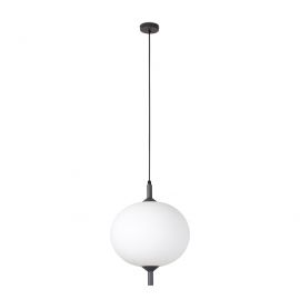Pendule - Lustra/Pendul iluminat exterior decorativ SAIGON cone cap R45 gri/alb