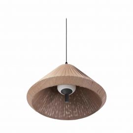 Pendule - Lustra/Pendul iluminat exterior decorativ SAIGON cone T70 gri/maro