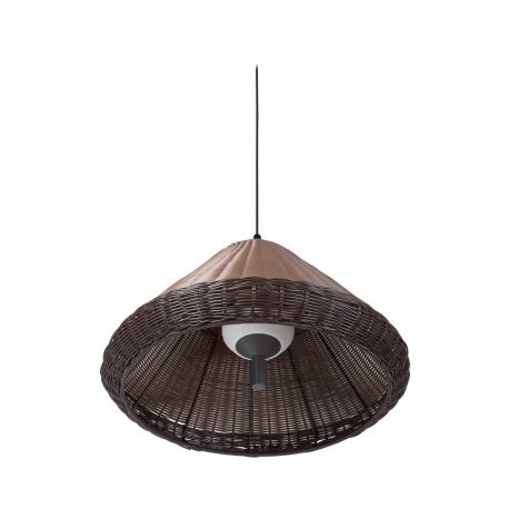 Pendule - Lustra/Pendul iluminat exterior decorativ SAIGON cone W70 gri/maro