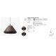 Pendule - Lustra/Pendul iluminat exterior decorativ SAIGON cone W70 gri/maro