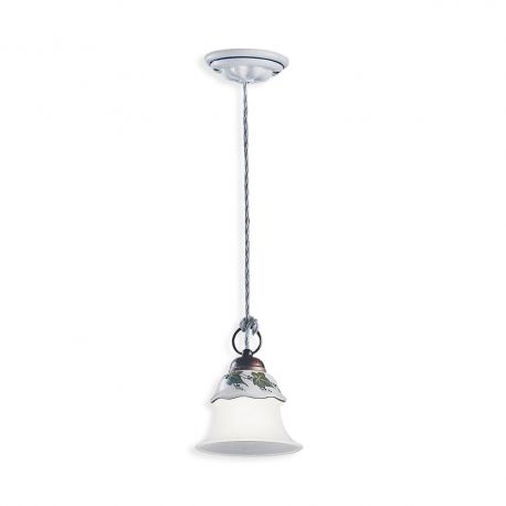 Pendule, Lustre suspendate - Pendul design clasic cu decor ceramic realizat manual FERRARA