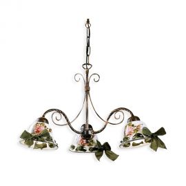 Candelabre, Lustre - Candelabru 3 brate design clasic realizat manual din ceramica NAPOLI