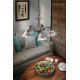 Candelabre, Lustre - Candelabru 5 brate design clasic realizat manual din ceramica NAPOLI
