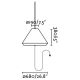 Pendule - Lampa/Pendul portabil iluminat exterior decorativ SAIGON hole cap W70 gri/maro
