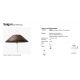 Pendule - Lampa/Pendul portabil iluminat exterior decorativ SAIGON hole cap W100 gri/maro