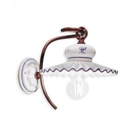 Aplice, corpuri de iluminat pentru pereti - Aplica de perete design clasic realizata manual din ceramica ROMA