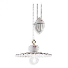 Pendule, Lustre suspendate - Lustra cu inaltime regalbila design clasic realizata manual din ceramica ROMA
