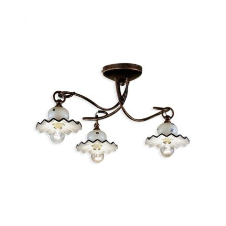 Lustre aplicate - Lustra cu 3 brate design clasic realizat manual din ceramica ROMA
