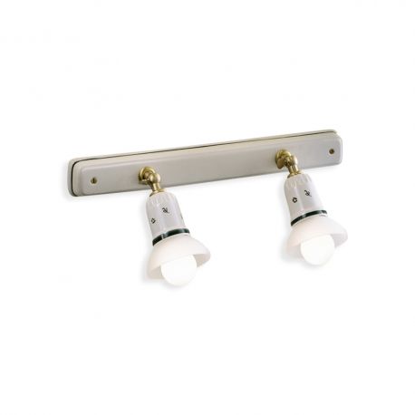 Aplice cu Spot - Aplica cu 2 spoturi realizata manual din ceramica SAVONA