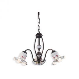 Candelabre, Lustre - Candelabru clasic cu 3 brate realizat manual din ceramica CHIETI