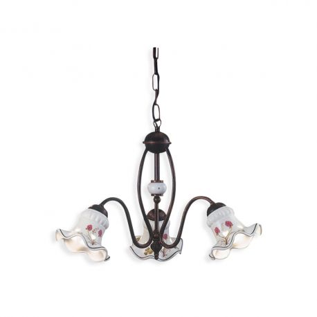 Candelabre, Lustre - Candelabru clasic cu 3 brate realizat manual din ceramica CHIETI
