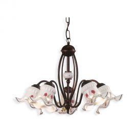 Candelabre, Lustre - Candelabru clasic cu 5 brate realizat manual din ceramica CHIETI