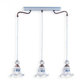 Pendule, Lustre suspendate - Lustra clasica cu 3 pendule realizata manual din ceramica CHIETI