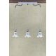 Pendule, Lustre suspendate - Lustra clasica cu 3 pendule realizata manual din ceramica CHIETI