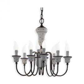 Candelabre, Lustre - Candelabru clasic cu 8 brate realizat manual din ceramica SANREMO