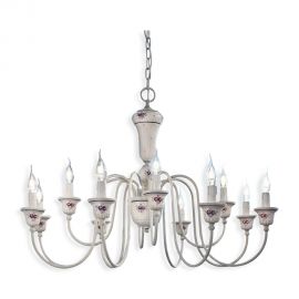 Candelabre, Lustre - Candelabru clasic cu 12 brate realizat manual din ceramica SANREMO