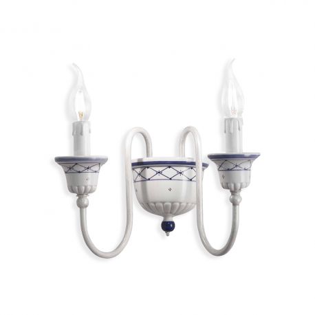Aplice, corpuri de iluminat pentru pereti - Aplica clasica realizata manual din ceramica SANREMO