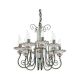 Candelabru clasic cu 8 brate realizat manual din ceramica SANREMO