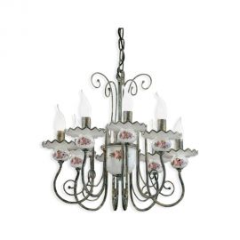 Candelabre, Lustre - Candelabru clasic cu 8 brate realizat manual din ceramica SANREMO