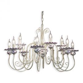 Candelabre, Lustre - Candelabru clasic cu 12 brate realizat manual din ceramica SANREMO