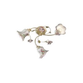 Lustra aplicata cu flori ceramice in stilul clasic Florentin PISA 3L