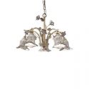 Candelabru 5 brate cu flori ceramice in stilul clasic Florentin PISA
