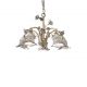 Candelabru 5 brate cu flori ceramice in stilul clasic Florentin PISA