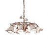 Candelabru 8 brate cu flori ceramice in stilul clasic Florentin PISA
