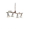 Lustra suspendata cu flori ceramice in stilul clasic Florentin PISA 4L