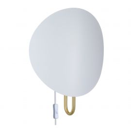 Aplice, corpuri de iluminat pentru pereti - Aplica de perete ambientala design nordic Spargo alb/alama