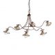 Candelabre, Lustre - Lustra clasica cu 6 brate realizata din ceramica pictata manual MILANO