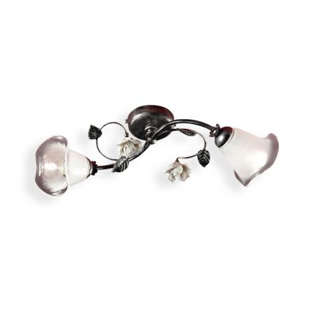 Lustre aplicate - Lustra aplicata clasica cu flori din ceramica realizate manual SIENAL