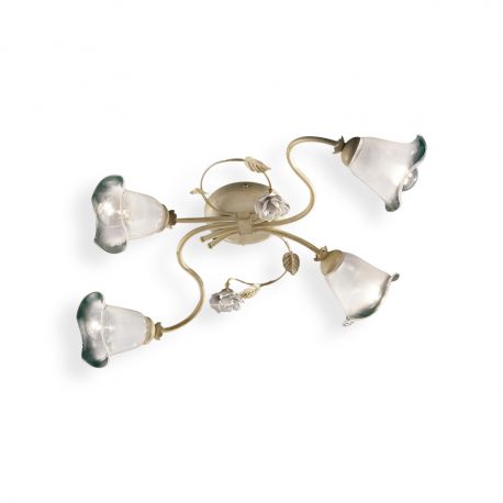 Lustre aplicate - Lustra aplicata clasica cu flori din ceramica realizate manual SIENAL