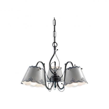 Candelabre, Lustre - Candelabru 3 brate design clasic realizat manual din ceramica RAVENNA