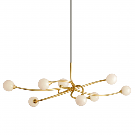 Candelabru LUX, realizat manual, design modern, SIGNATURE cu 8 surse de lumina