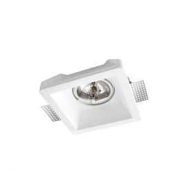 Spoturi tavan fals - Spot incastrabil design modern Vitale alb 20x20cm