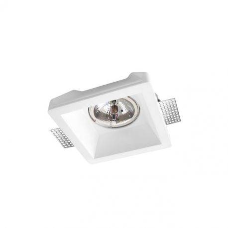 Spoturi tavan fals - Spot incastrabil design modern Vitale alb 20x20cm