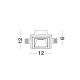 Spoturi tavan fals - Spot incastrabil design modern Crate alb 12x12cm