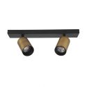 Plafoniera 2L design modern Inus negru, auriu satin