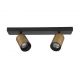 Plafoniere cu spoturi, Spoturi aplicate - Plafoniera 2L design modern Inus negru, auriu satin