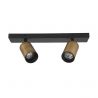 Plafoniera 2L design modern Inus negru, auriu satin