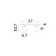 Plafoniere cu spoturi, Spoturi aplicate - Plafoniera 2L design modern Inus negru, auriu satin