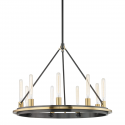 Candelabru design vintage CHAMBERS, cu 9 surse de lumina