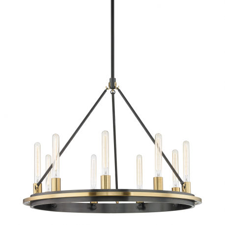 Candelabre, Lustre - Candelabru design vintage CHAMBERS, cu 9 surse de lumina