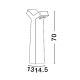 Stalpi - Stalp LED mediu pentru exterior design modern IP65 Aran H-70cm