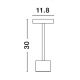 Lampi decorative si solare - Lampa portabila LED exterior design modern IP54 Fumo alb