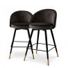 Set de 2 scaune de bar pivotante, design LUX, Counter Stool Cooper gri inchis