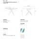 Mese dining - Masa rotunda design modern Veola alb, 110cm